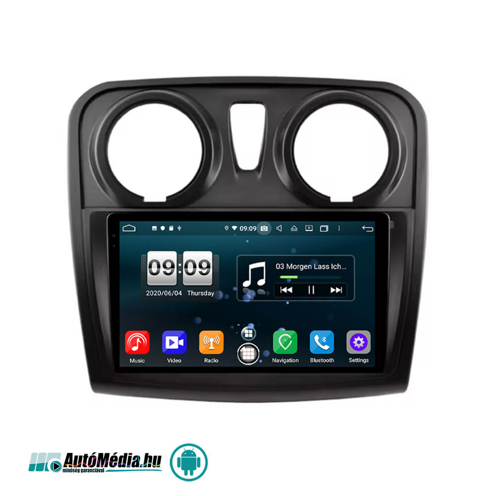 Dacia Sandero, Logan Gyári Megjelenésű ANDROID Multimédia (DACIA 2012-2025) Magyar nyelvű GPS Navigáció, Fejegység (4G SIM + CARPLAY) 2 ÉV Garancia - Image 3