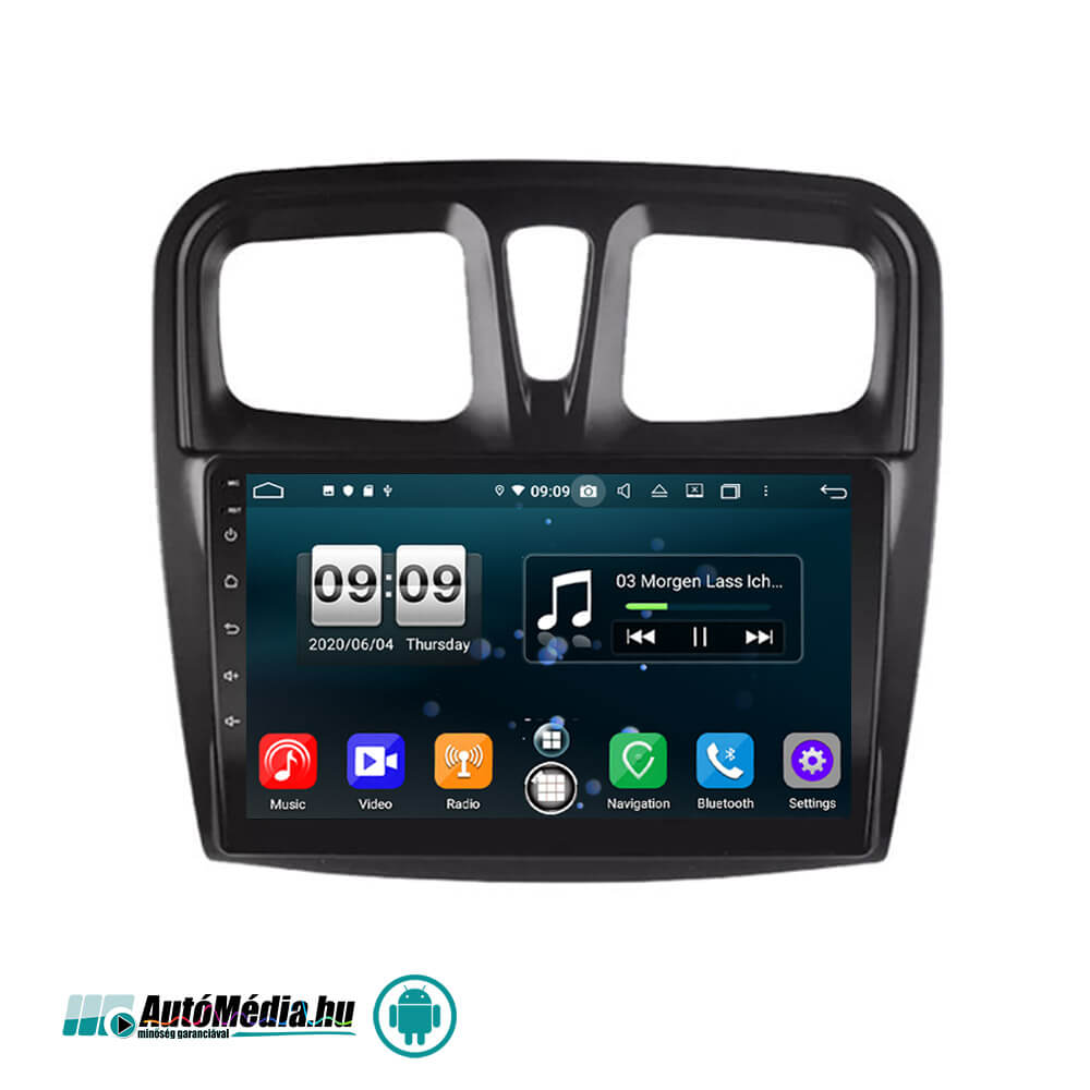 Dacia Logan, Sandero Gyári Megjelenésű ANDROID Multimédia (DACIA 2012-2025) Magyar nyelvű GPS Navigáció, Fejegység (4G SIM + CARPLAY) 2 ÉV Garancia - Image 2