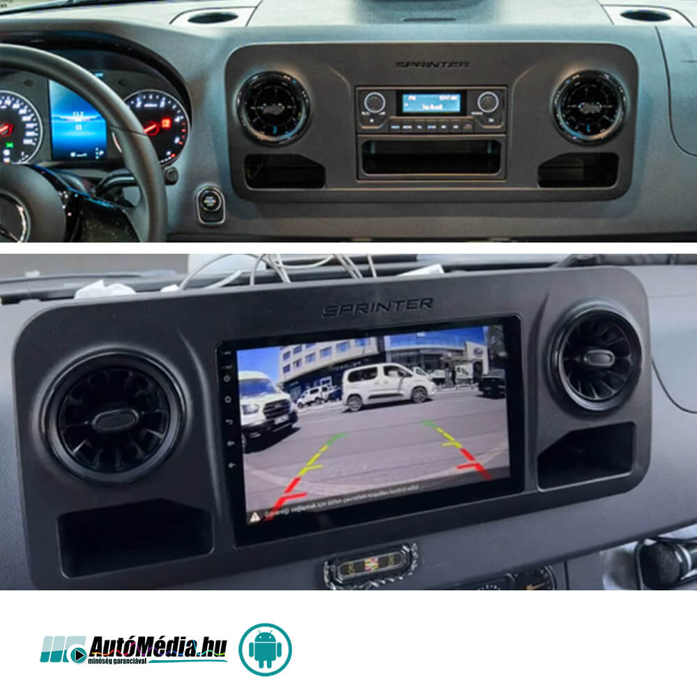 Mercedes-Benz Sprinter Gyári Megjelenésű ANDROID Multimédia (MERCEDES 2018-2026) Magyar nyelvű GPS Navigáció, Fejegység (4G SIM + CARPLAY) 2 ÉV Garancia - Image 2