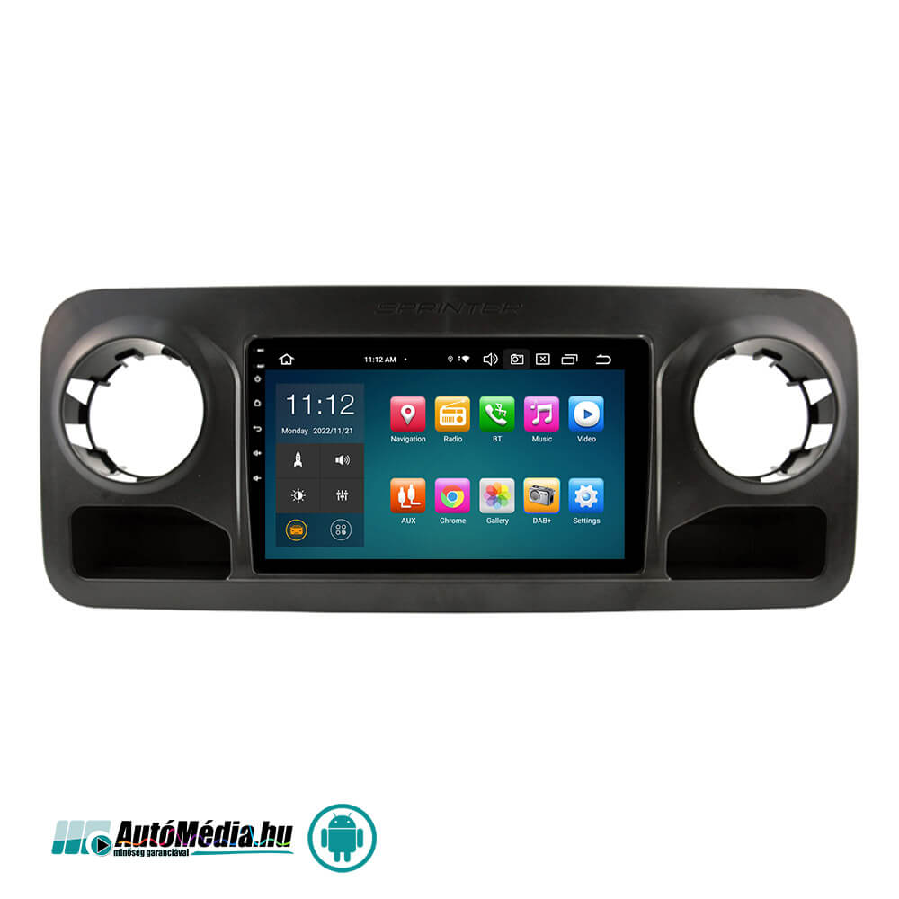 Mercedes-Benz Sprinter Gyári Megjelenésű ANDROID Multimédia (MERCEDES 2018-2026) Magyar nyelvű GPS Navigáció, Fejegység (4G SIM + CARPLAY) 2 ÉV Garancia - Image 3