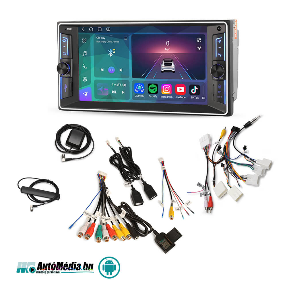 Toyota Hilux, Celica, Rav4 Gyári Megjelenésű ANDROID (8GB + 128GB) Multimédia (TOYOTA 2000-2012) Magyar nyelvű GPS Navigáció, Fejegység (4G SIM + CARPLAY) 2 ÉV Garancia - Image 5