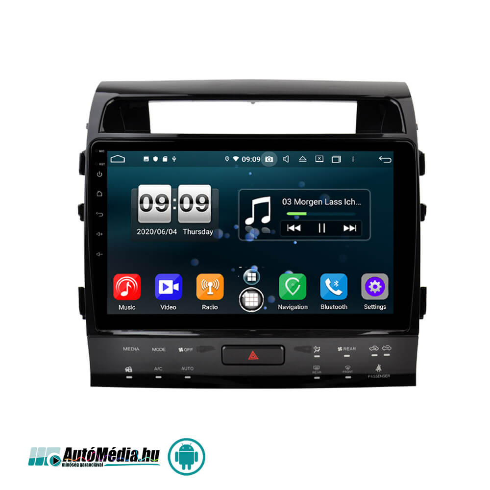 Toyota Land Cruiser 200 Gyári Megjelenésű ANDROID Multimédia (TOYOTA LC200 2007-2017) Magyar nyelvű GPS Navigáció, Fejegység (4G SIM + CARPLAY) 2 ÉV Garancia